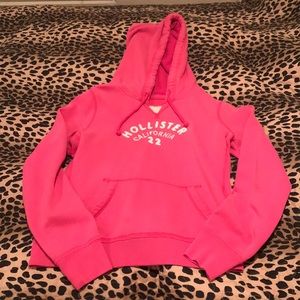 Pink old school Hollister hoody